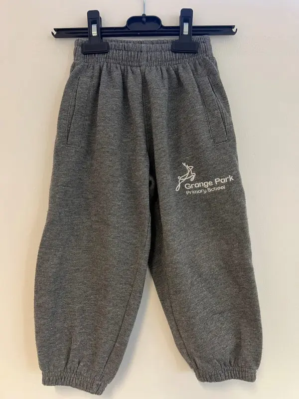 PRE LOVED GRANGE PARK PRIMARY GREY JOGGING BOTTOMS