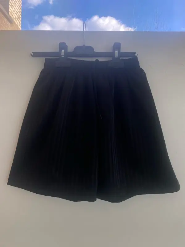 PRE LOVED DL SHADOW STRIPED SHORTS - BLACK