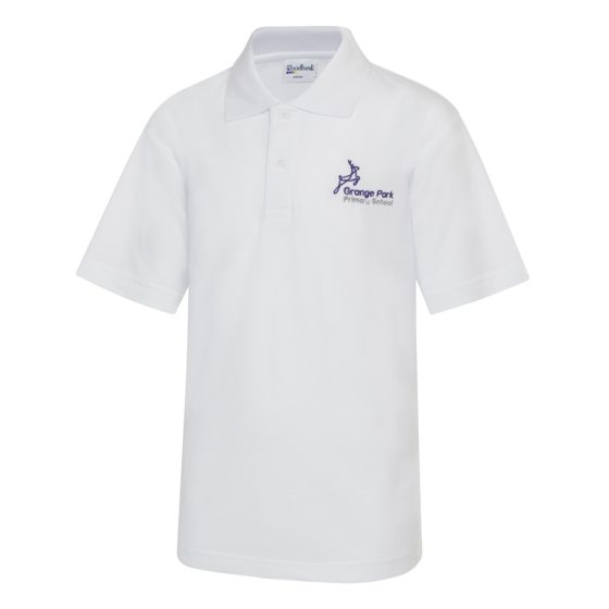 Grange Park Primary Zeco White Polo Shirt | Smiths Schoolwear