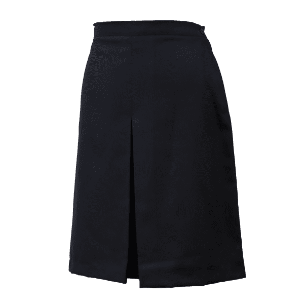 Navy Front Pleat Skirt