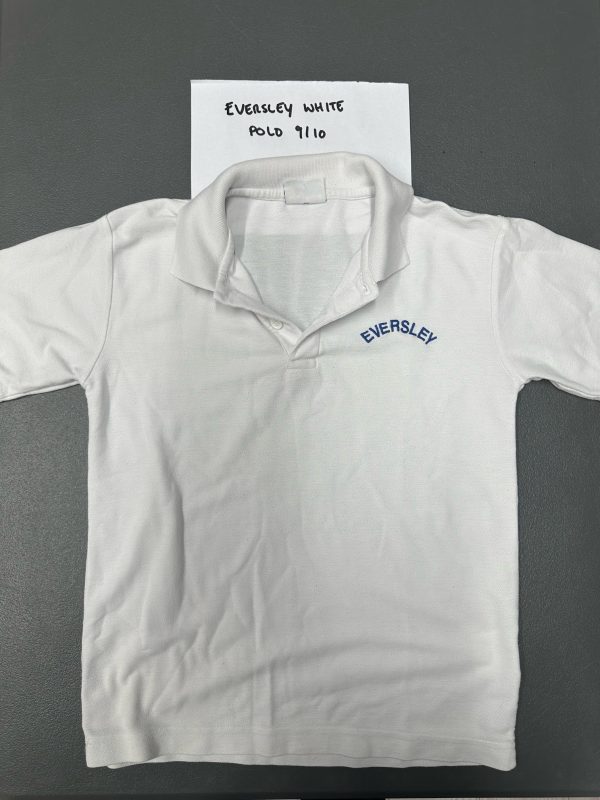 Pre Loved Eversley White Polo. Age 9-10.