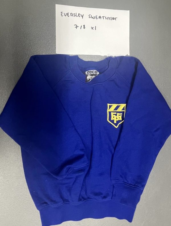 Pre Loved Eversley Blue Sweatshirt. Size 7-8