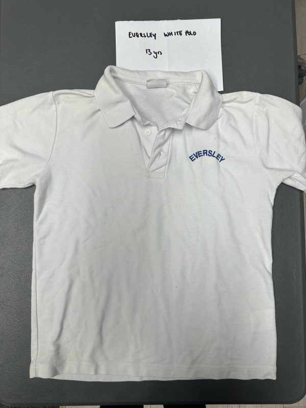 PL Eversley White Polo. Size 13 years.