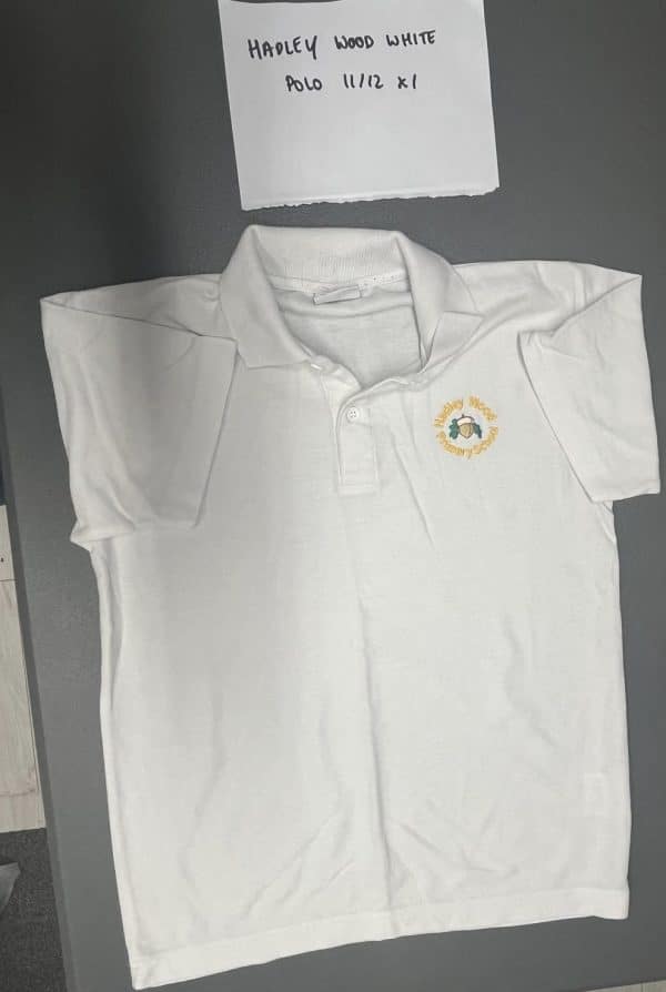 Pre Loved Hadleywood White Polo. Size 11-12